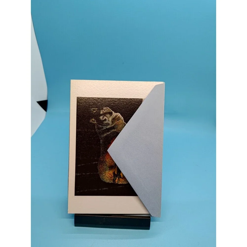 Leanin Tree Vtg (Mother Wolf  ) Eagle Feather Gallery Blank Card